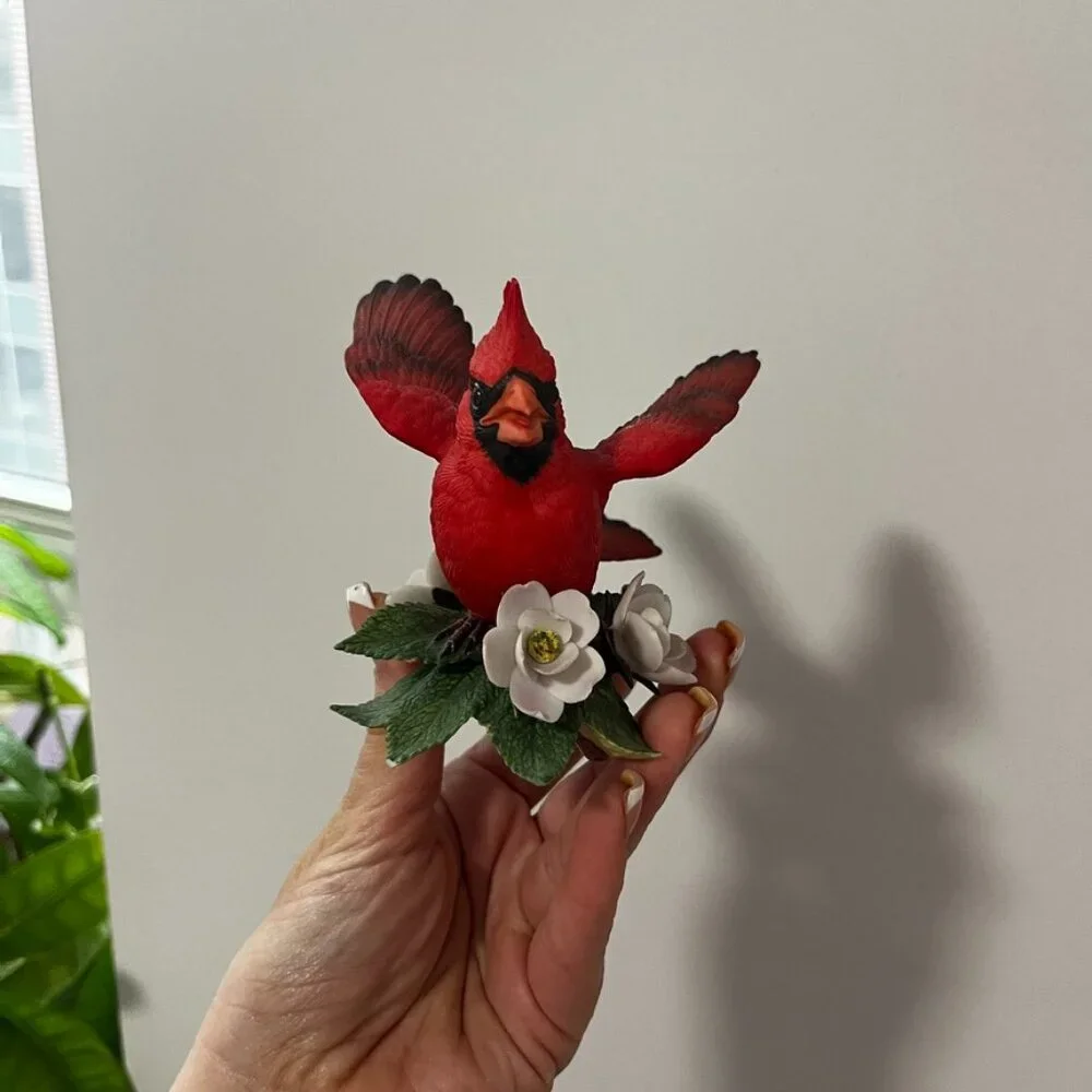Lenox Red Cardinal Garden Bird Porcelain Figure - Picture 2 of 6
